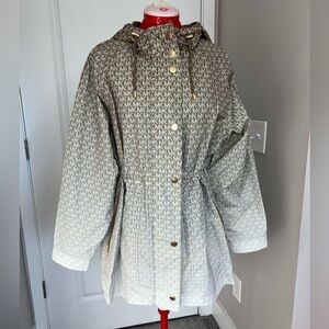 Michael Kors Patterned Utility Jacket with Gold Accents